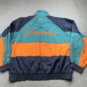 Vintage Miami Dolphins Jacket Mens XXL Green Orange NFL Football Pro‎ Player 90s